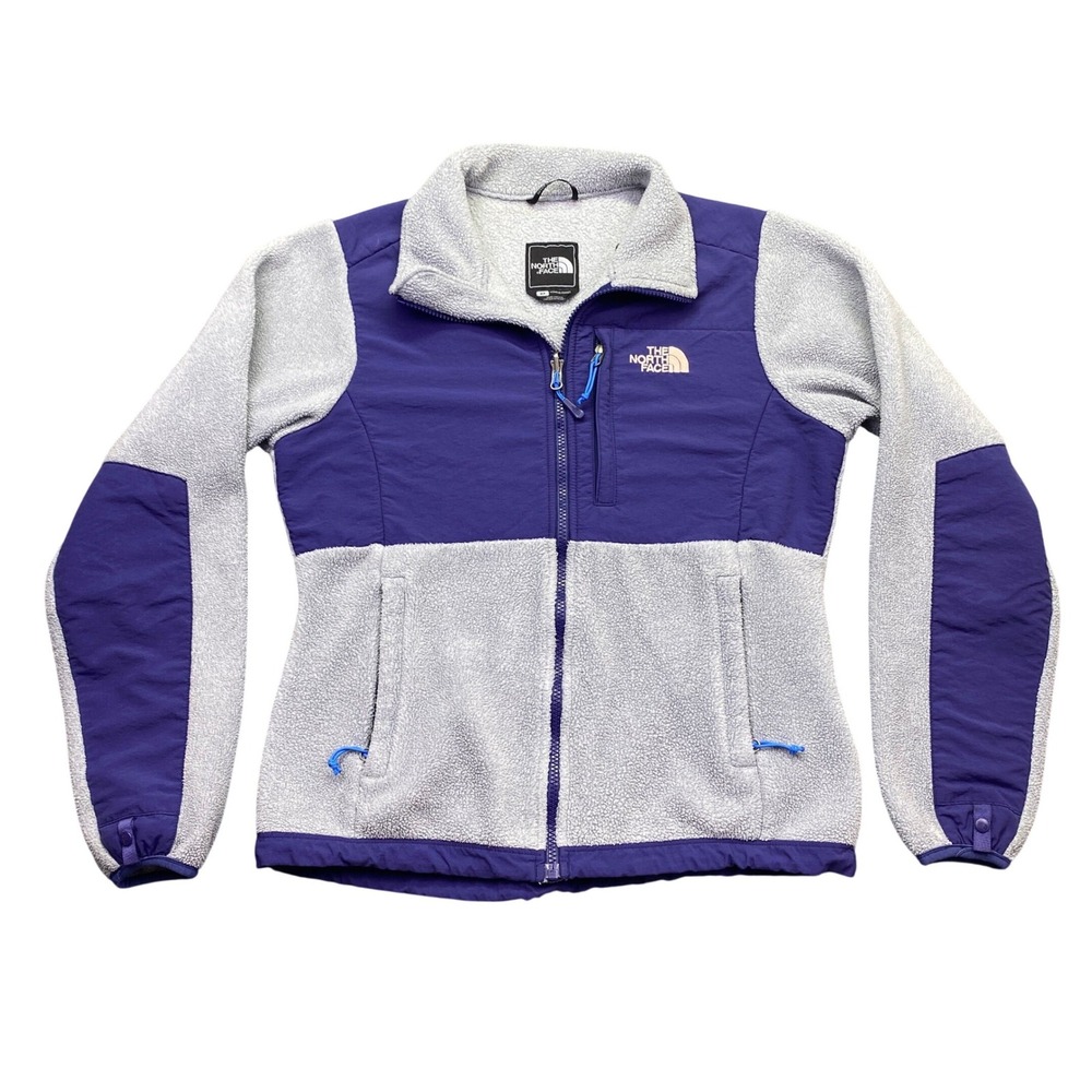 The North Face Denali Polartec Fleece Jacket Womens Small Grey Purple ANLP SP16